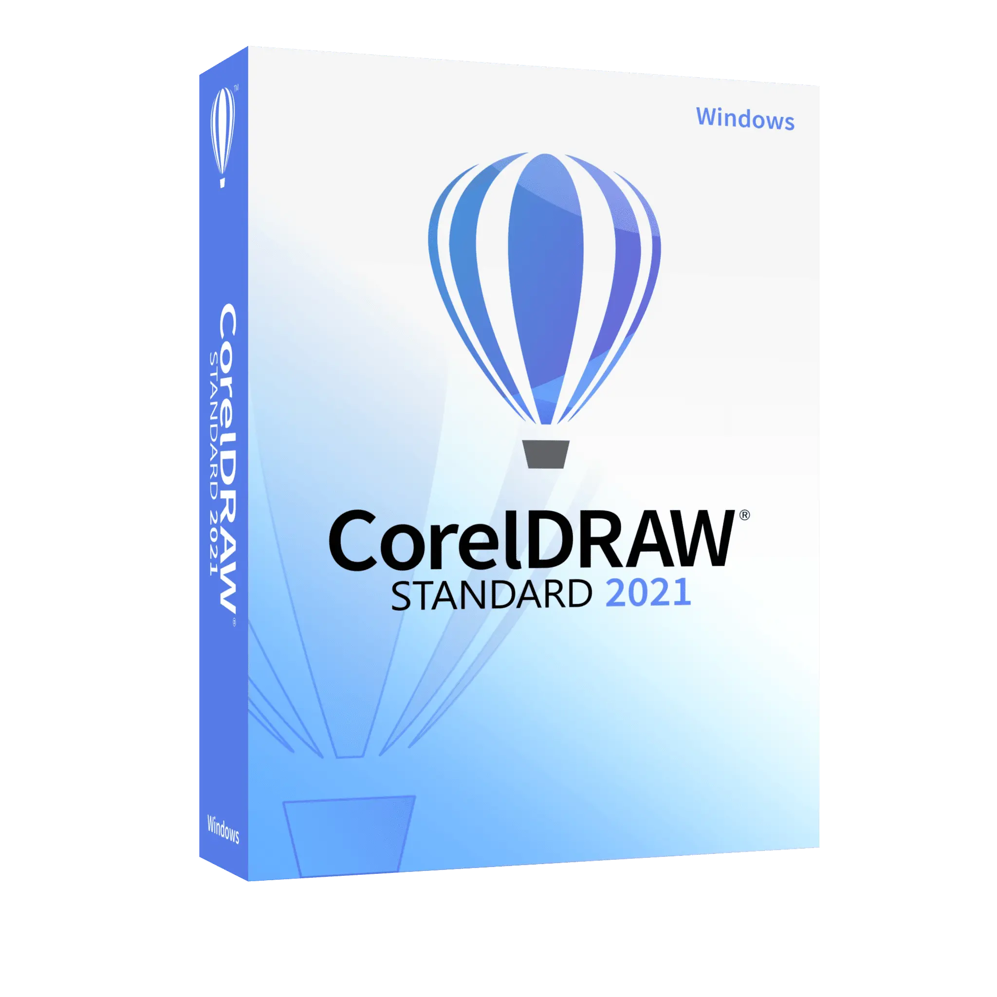 CorelDRAW Standard 2021 Softwarebox in Blau und Weiß