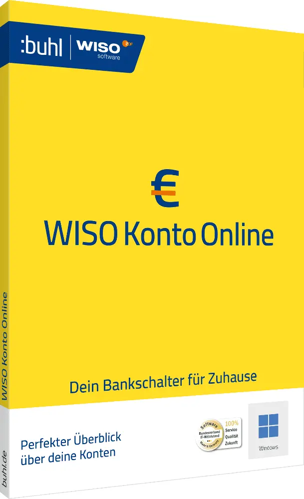 WISO Konto Online Software von buhl für Windows, perfekter Überblick über deine Konten
