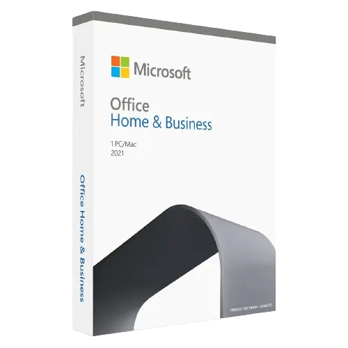 Produktbild der Microsoft Office Home & Business 2021 Software für PC und Mac