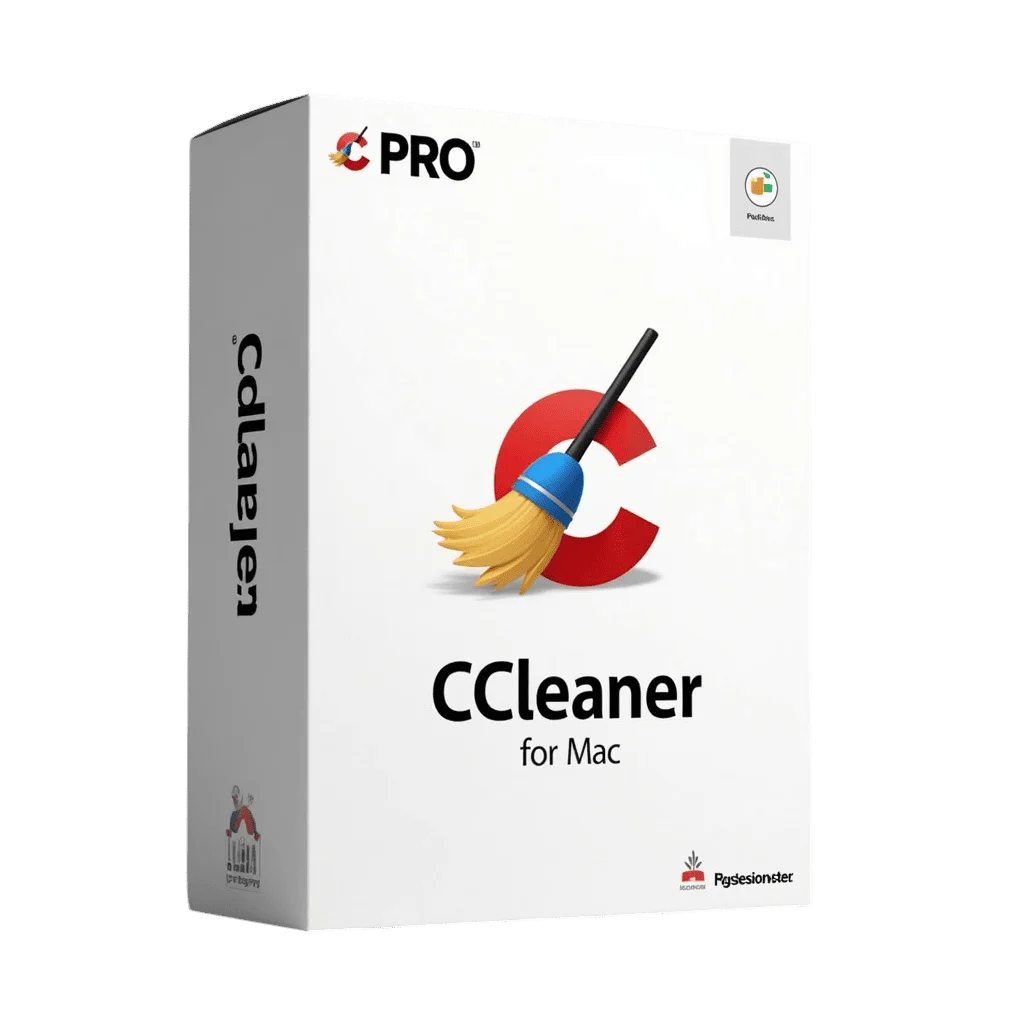 Produktverpackung von CCleaner PRO Software für Mac zur Systemoptimierung