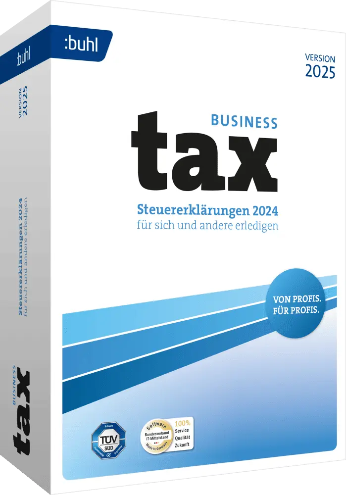 Verpackung der Buhl Tax Business 2025 Software für Steuererklärungen