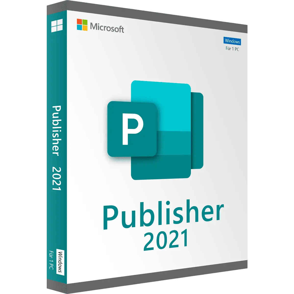 Verpackung von Microsoft Publisher 2021 Software für Windows
