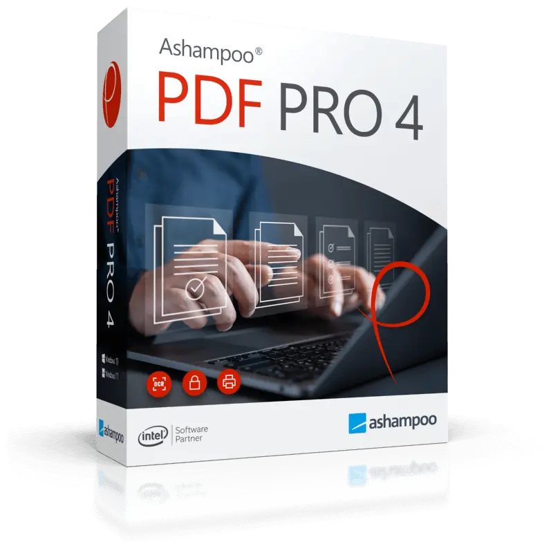 Ashampoo PDF Pro 4 Softwarebox mit digitaler Dokumentenbearb