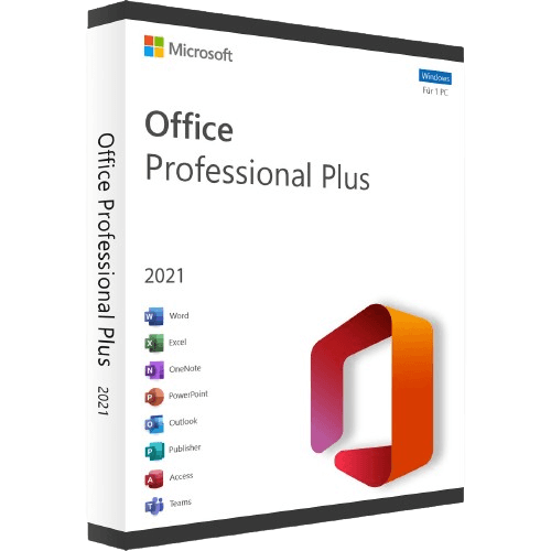 Produktverpackung von Microsoft Office Professional Plus 2021