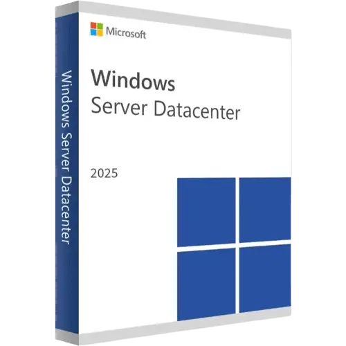 Produktverpackung von Windows Server Datacenter 2025