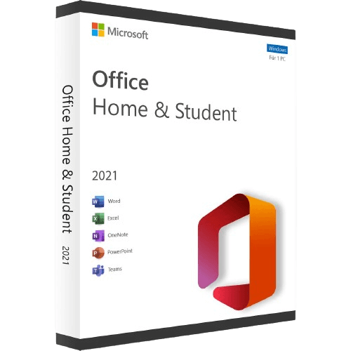 Verpackung von Microsoft Office Home & Student 2021 mit Prog