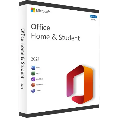 Verpackung von Microsoft Office Home & Student 2021 mit Prog